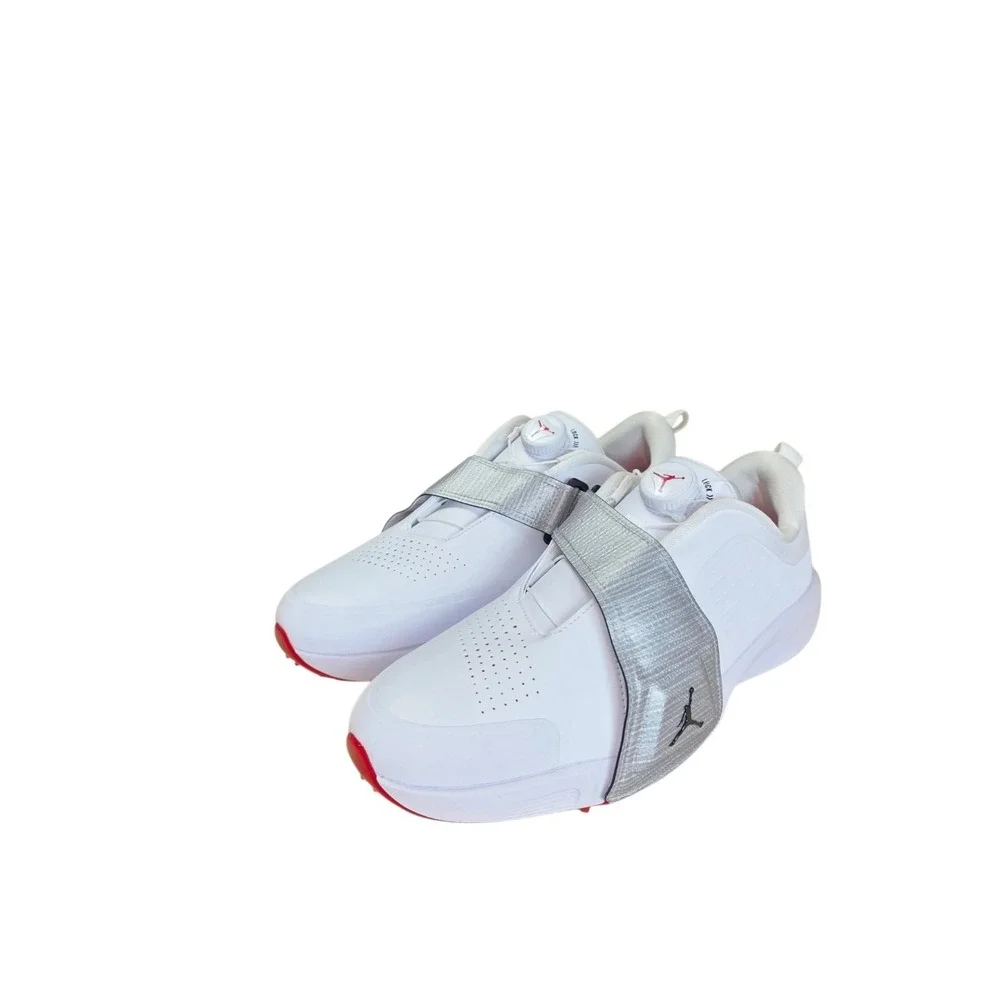 Jordan Air Rev Golf Shoes White Metallic Silver Men's 10 FV6338-100